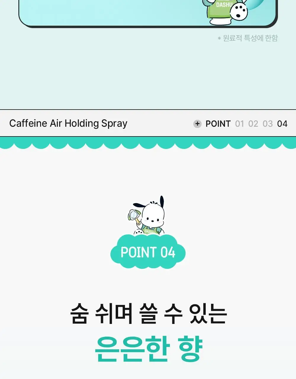 [포차코콜라보] 다슈 데일리 카페인 에어 홀딩 스프레이 기획(+거울키링) 상세페이지 21